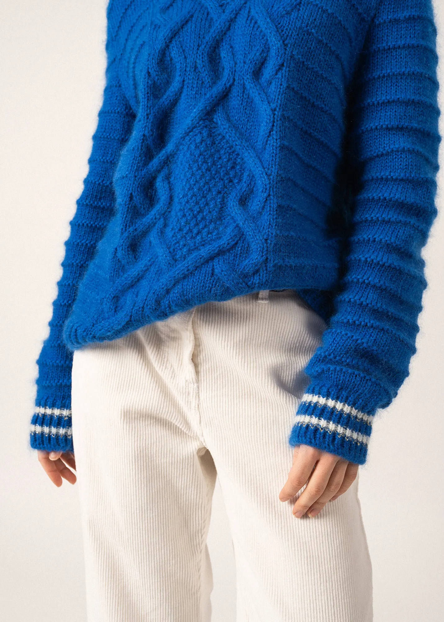 Alpes High-neck Jumper - in wool, with twisted details (GITANE)