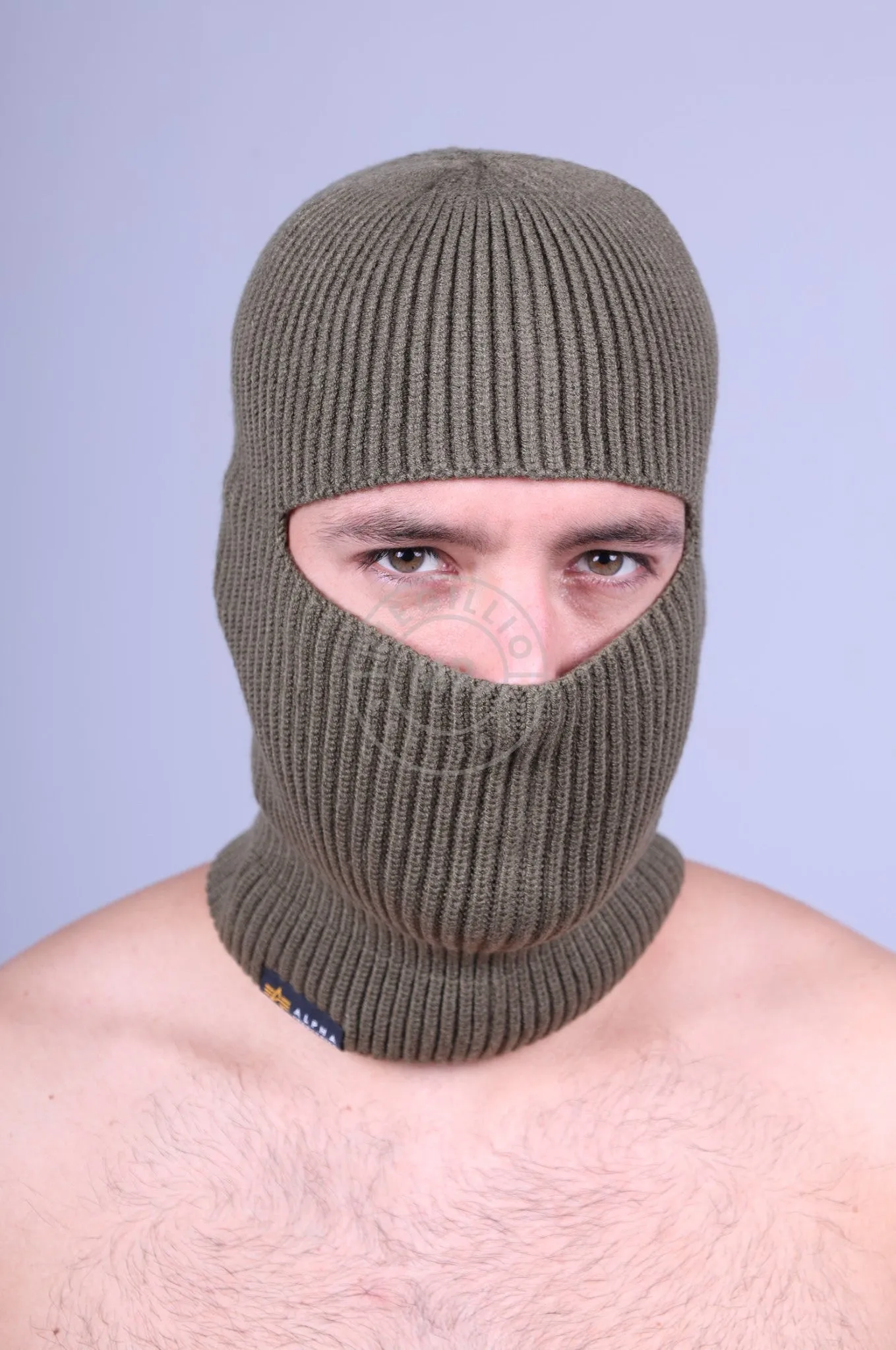 Alpha Industries Label Balaclava - Dark Olive