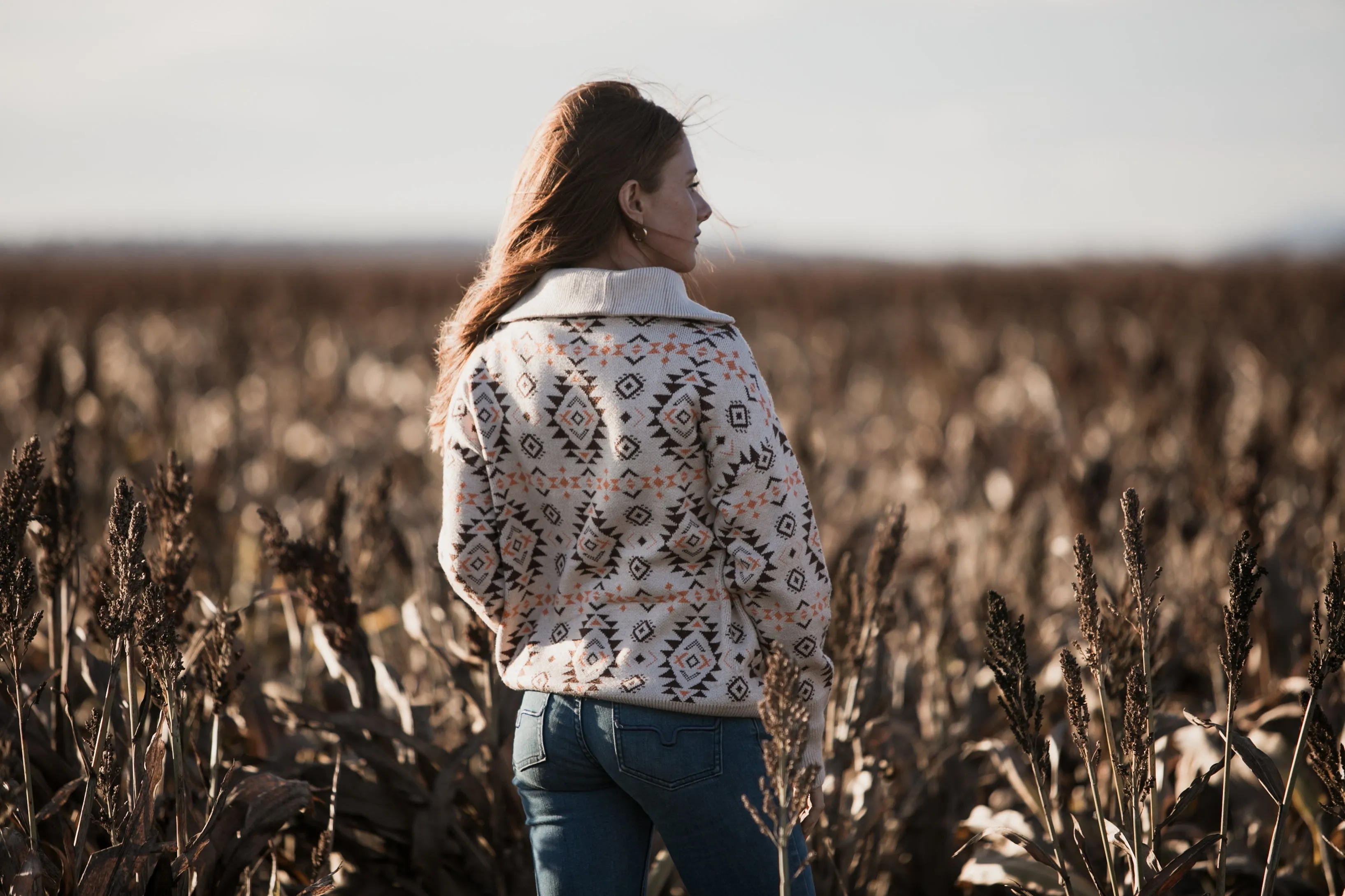 Aztec 1/4 zip pullover