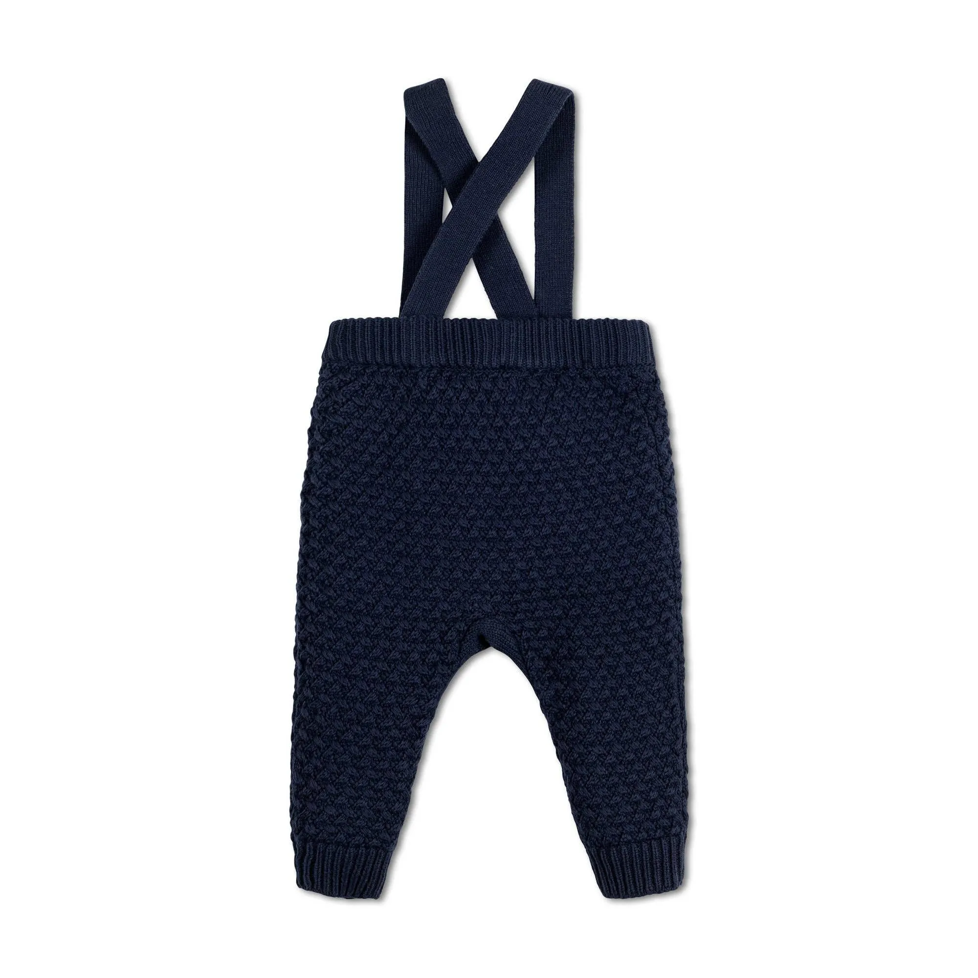 Baby Knit Overall in Organic Cotton | Navy