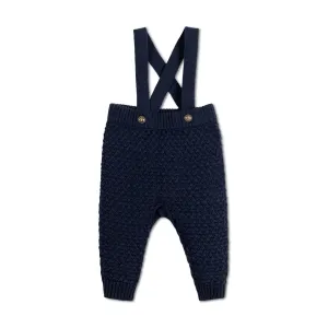 Baby Knit Overall in Organic Cotton | Navy