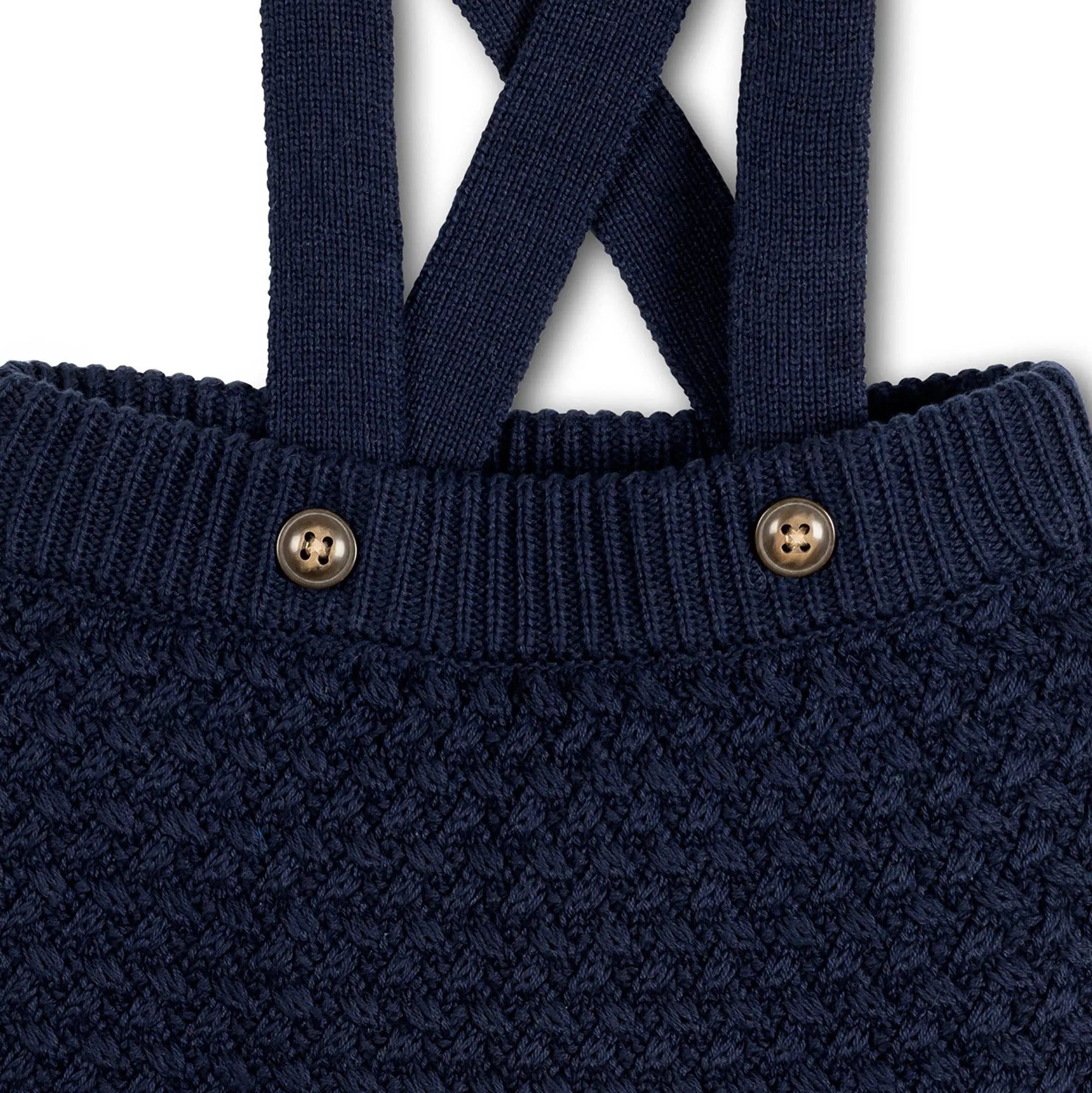 Baby Knit Overall in Organic Cotton | Navy