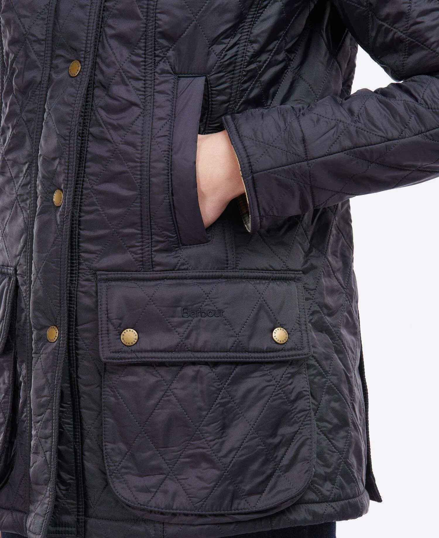 Barbour Vatteraður Dömujakki - Beadnell Polarquilt - Navy