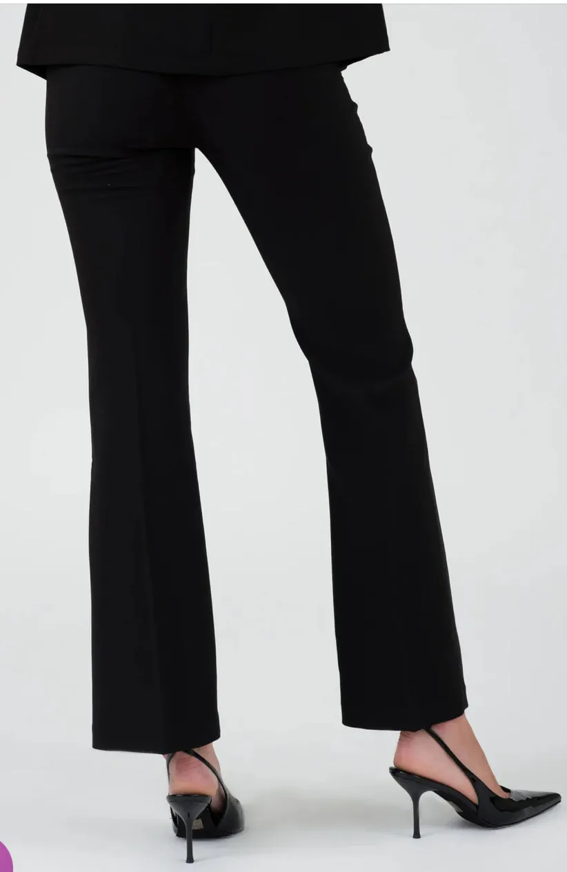 BLACK HIGH WAIST BELL BOTTOM DRESS PANTS