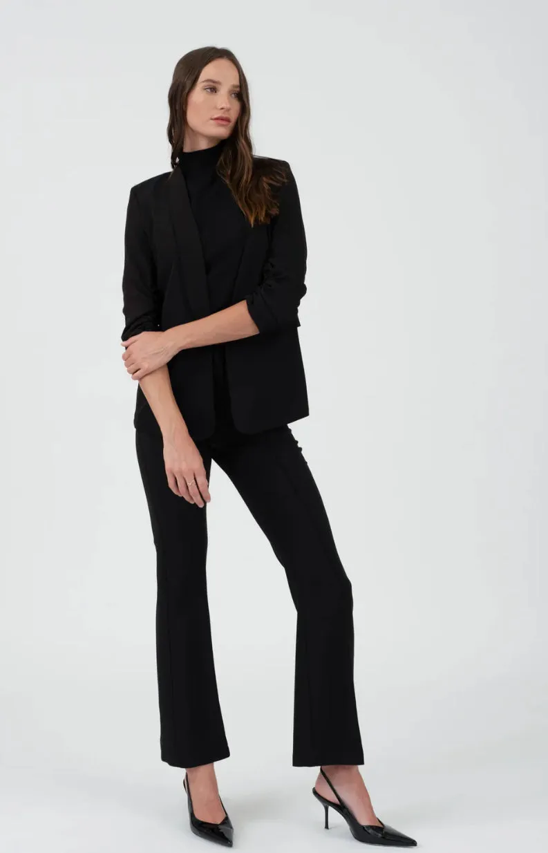 BLACK HIGH WAIST BELL BOTTOM DRESS PANTS