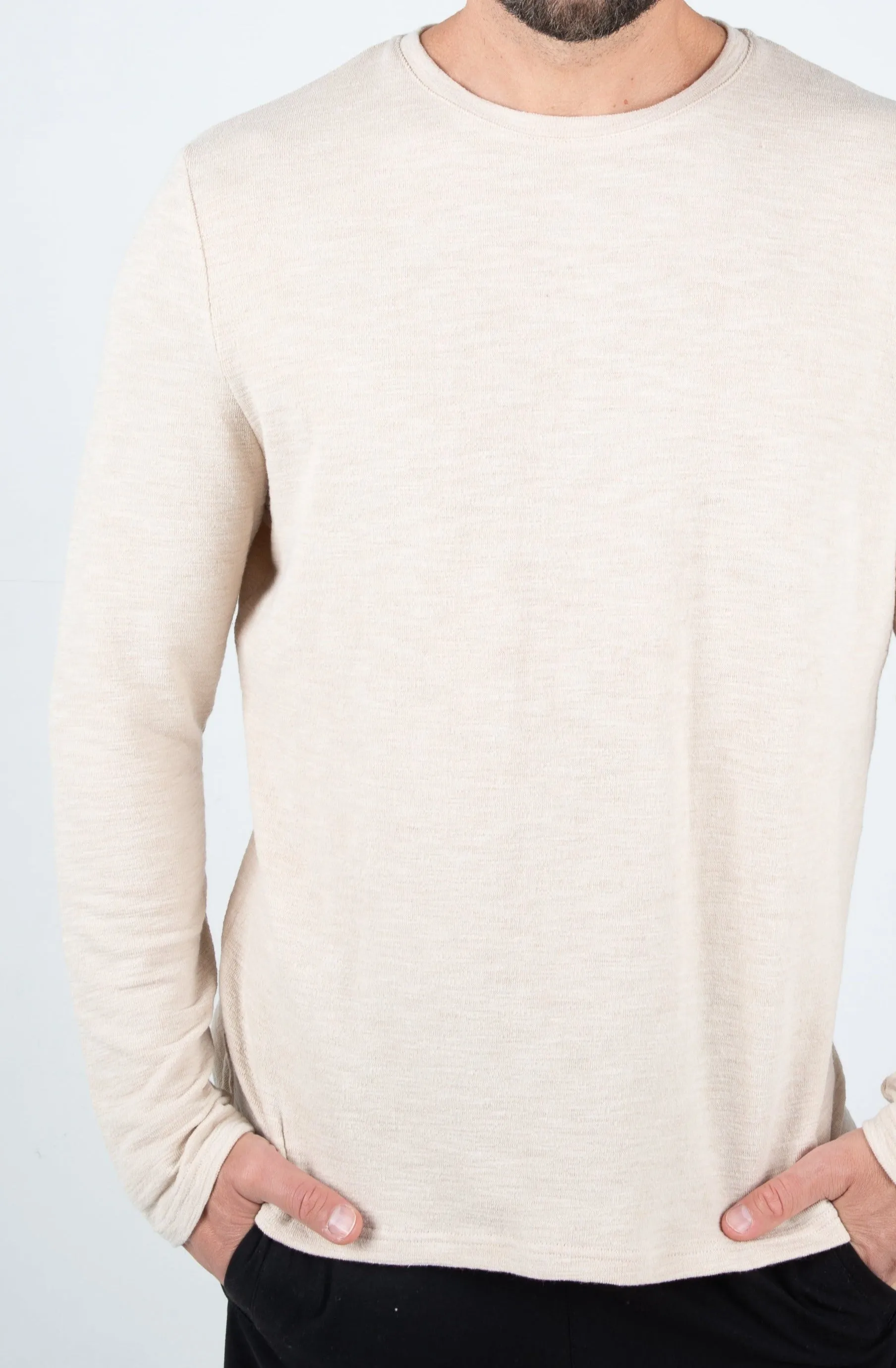 BODHI CREW SWEATER - SAND