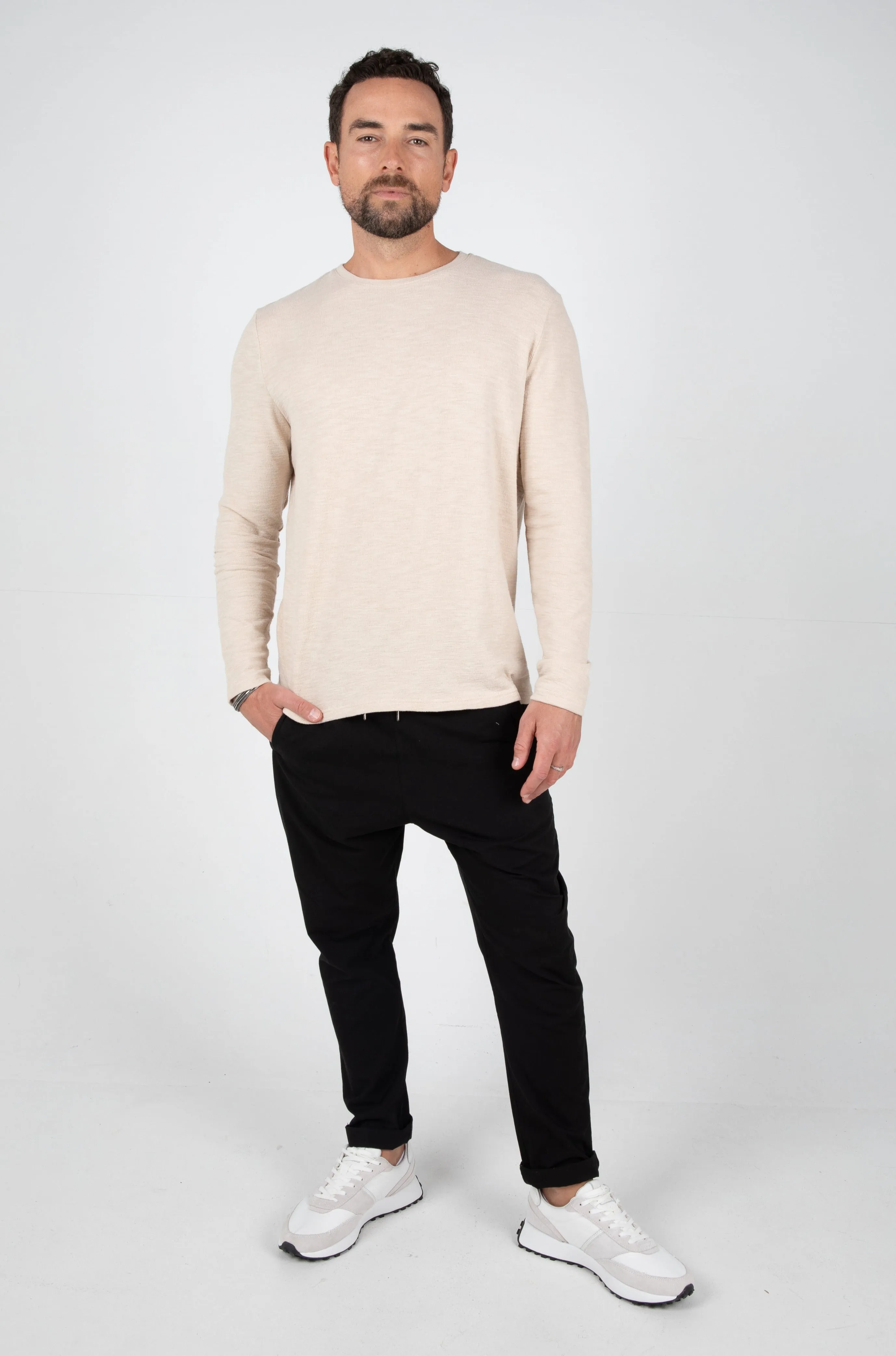 BODHI CREW SWEATER - SAND