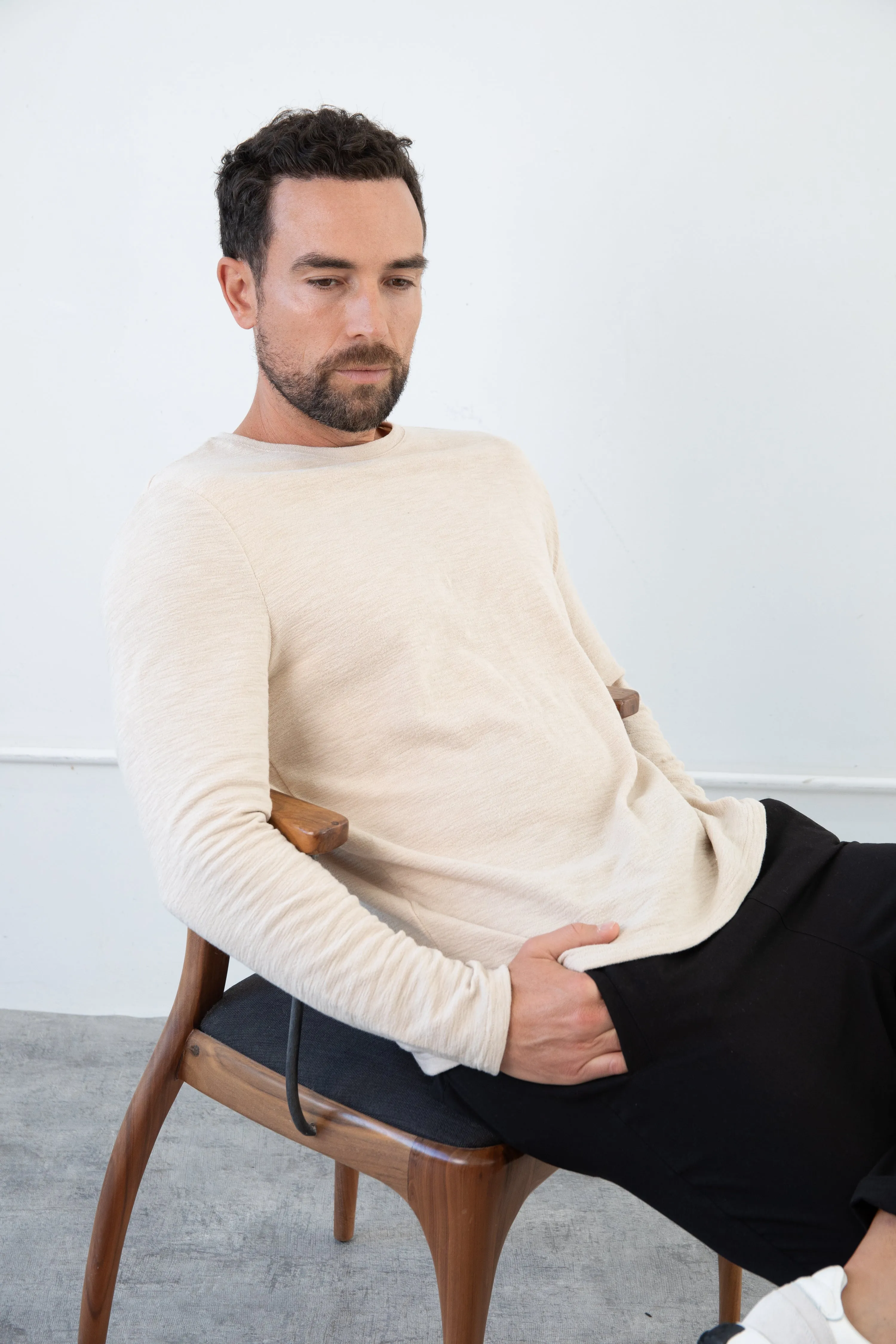 BODHI CREW SWEATER - SAND