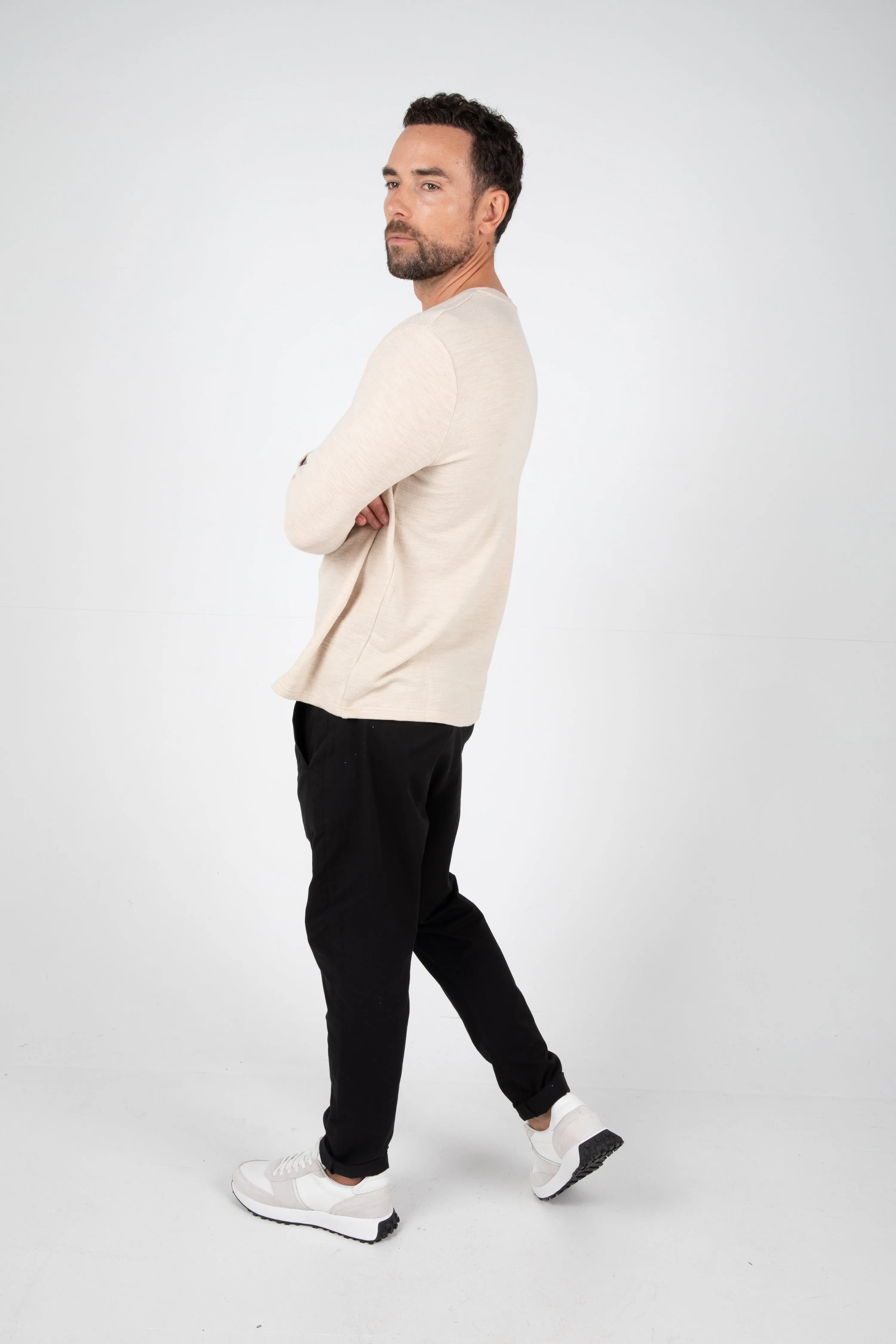 BODHI CREW SWEATER - SAND