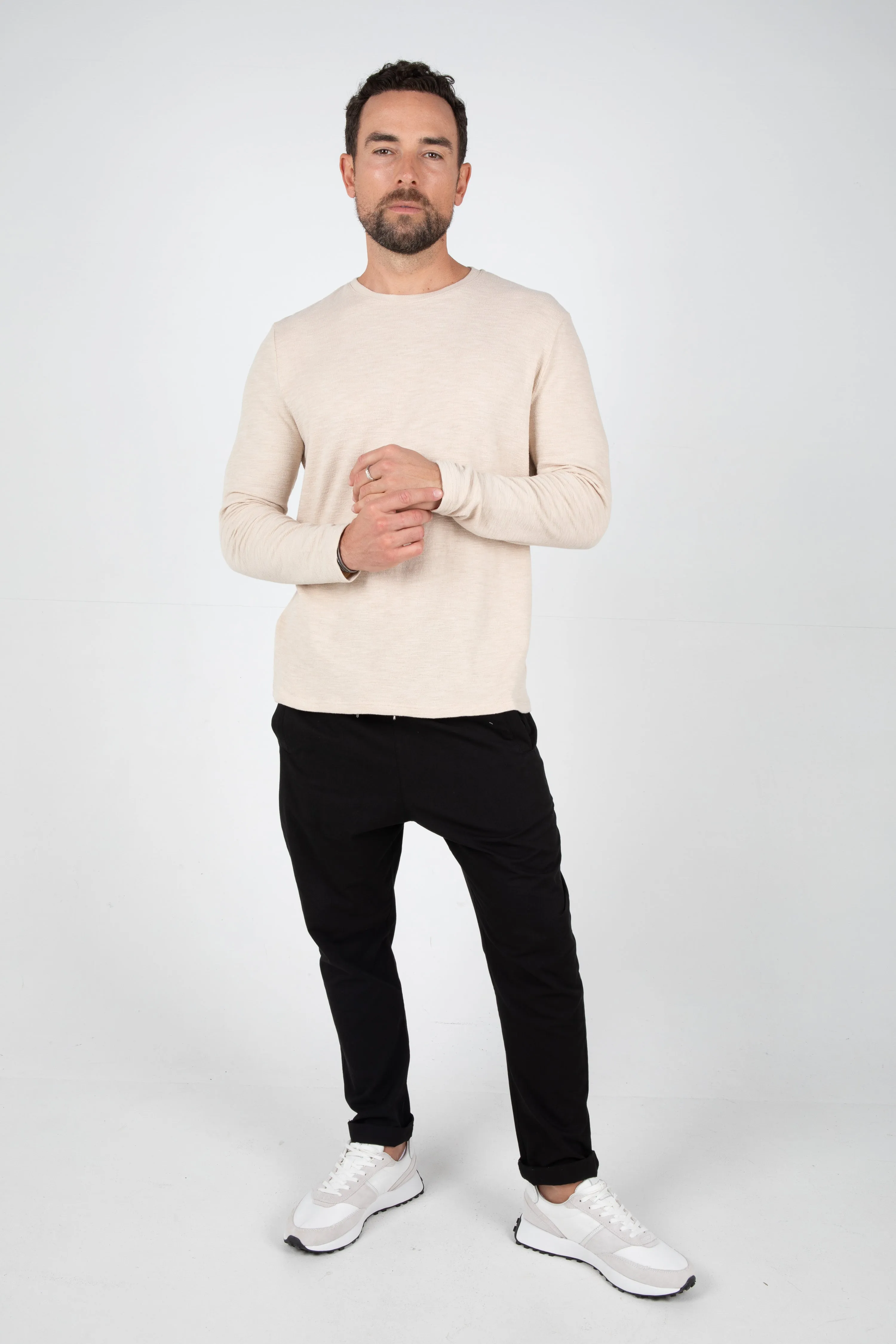 BODHI CREW SWEATER - SAND