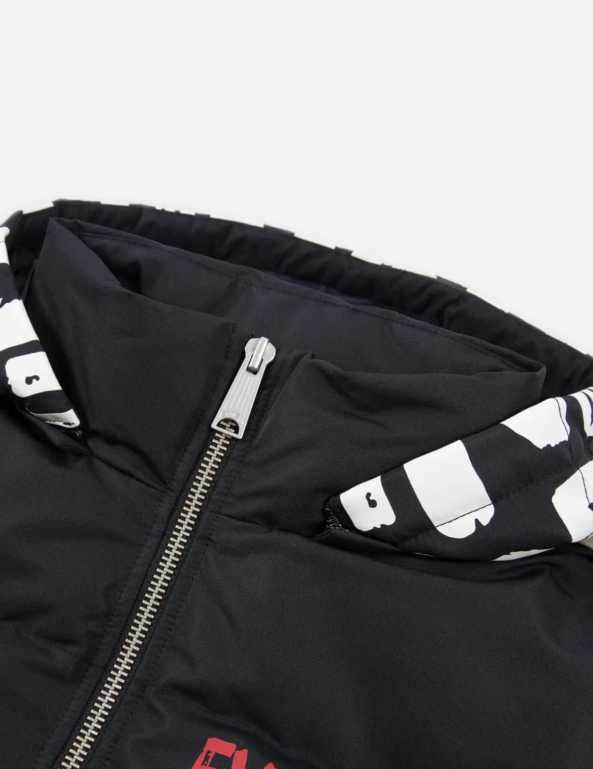 Brand Motto Print Down Jacket