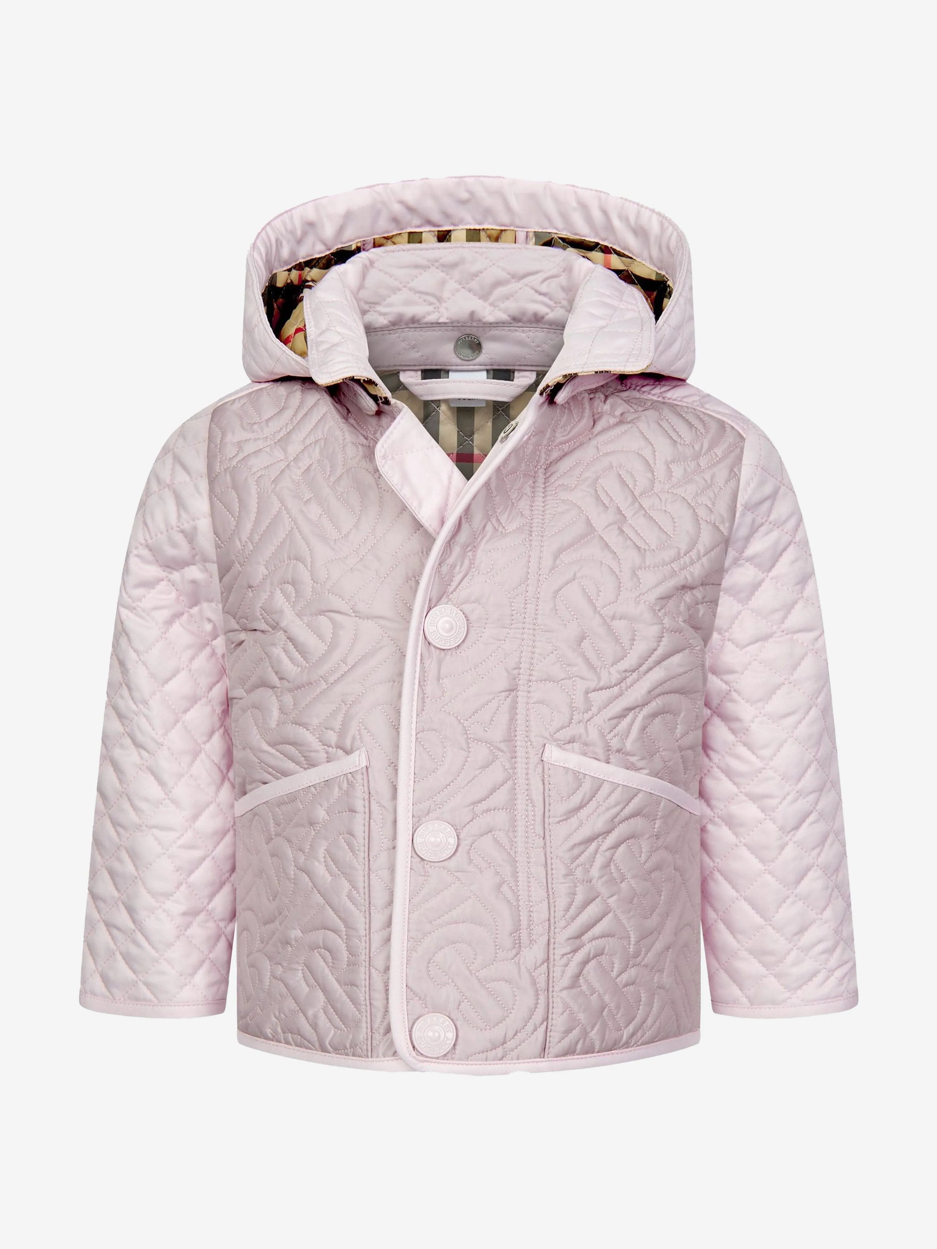 Burberry Baby Girls Quilted Monogram Hooded Jacket