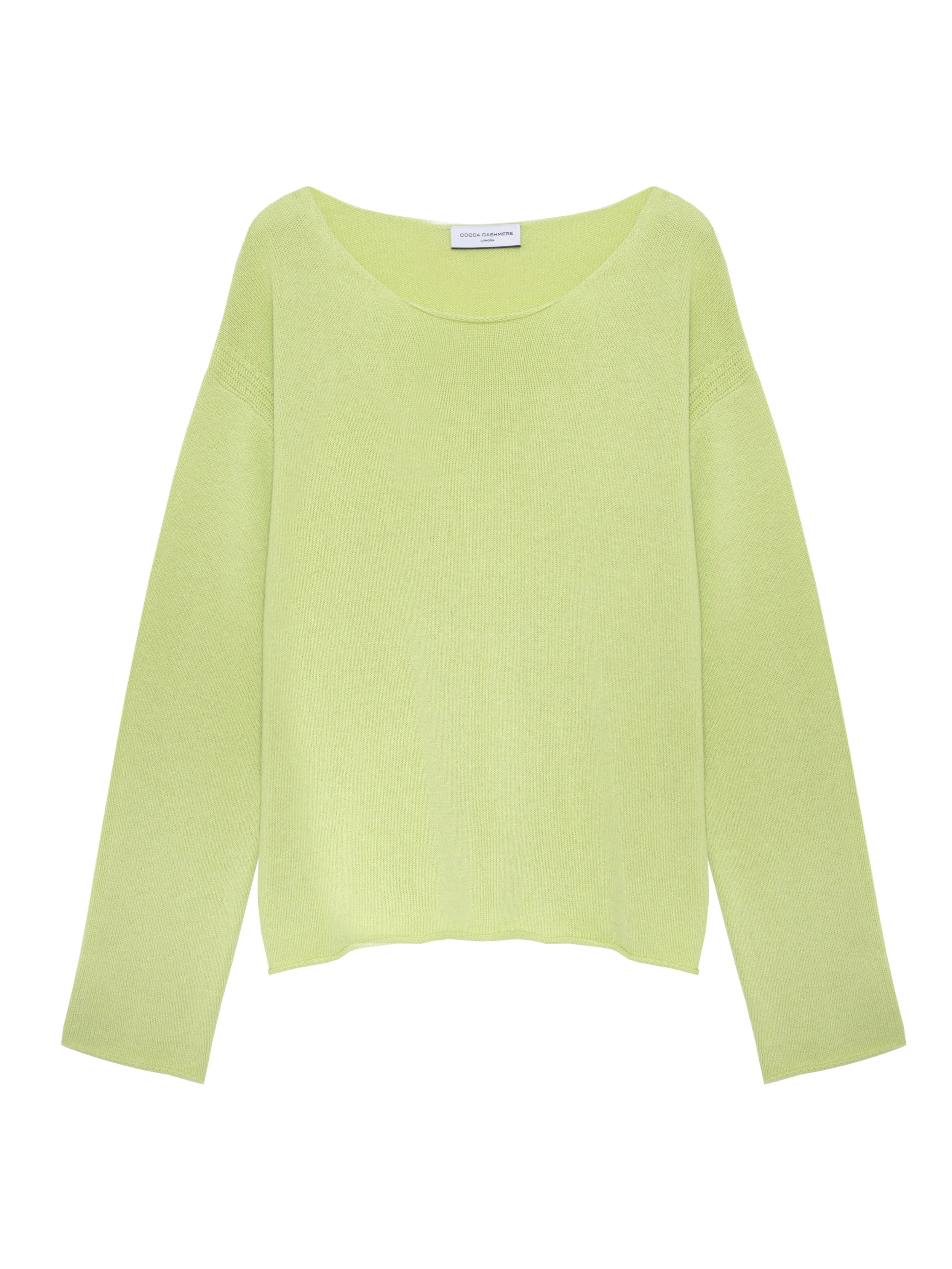 CC Cammie Lime Boat Neck Jumper