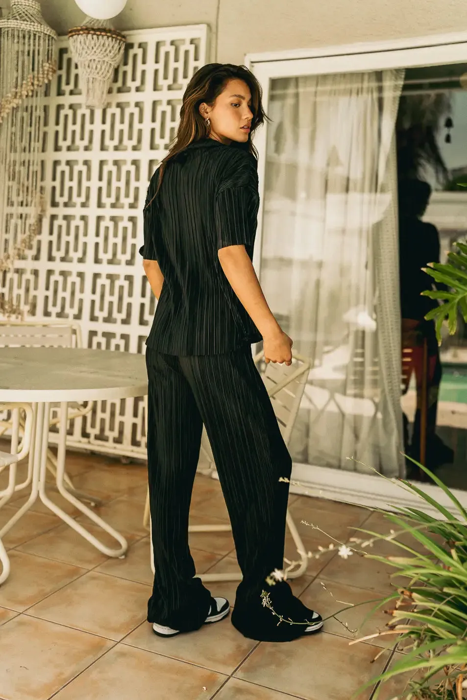 Clara Ribbed Pants in Black - FINAL SALE