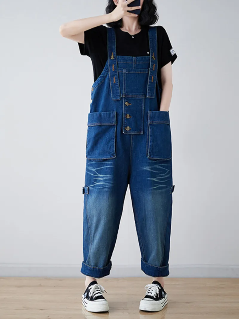 Classic Vintage Overalls Women's Denim Dungarees