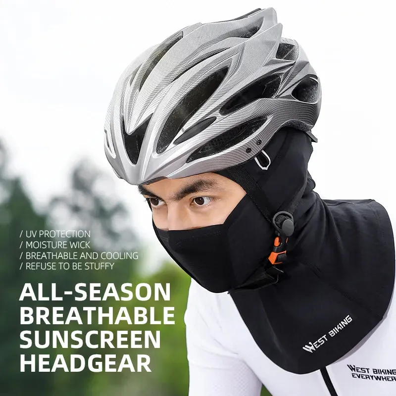 Cycling Balaclava Breathable Full Face Mask Spring Autumn Motorcycle Extended Hood UV Protection Fishing Bike Hat