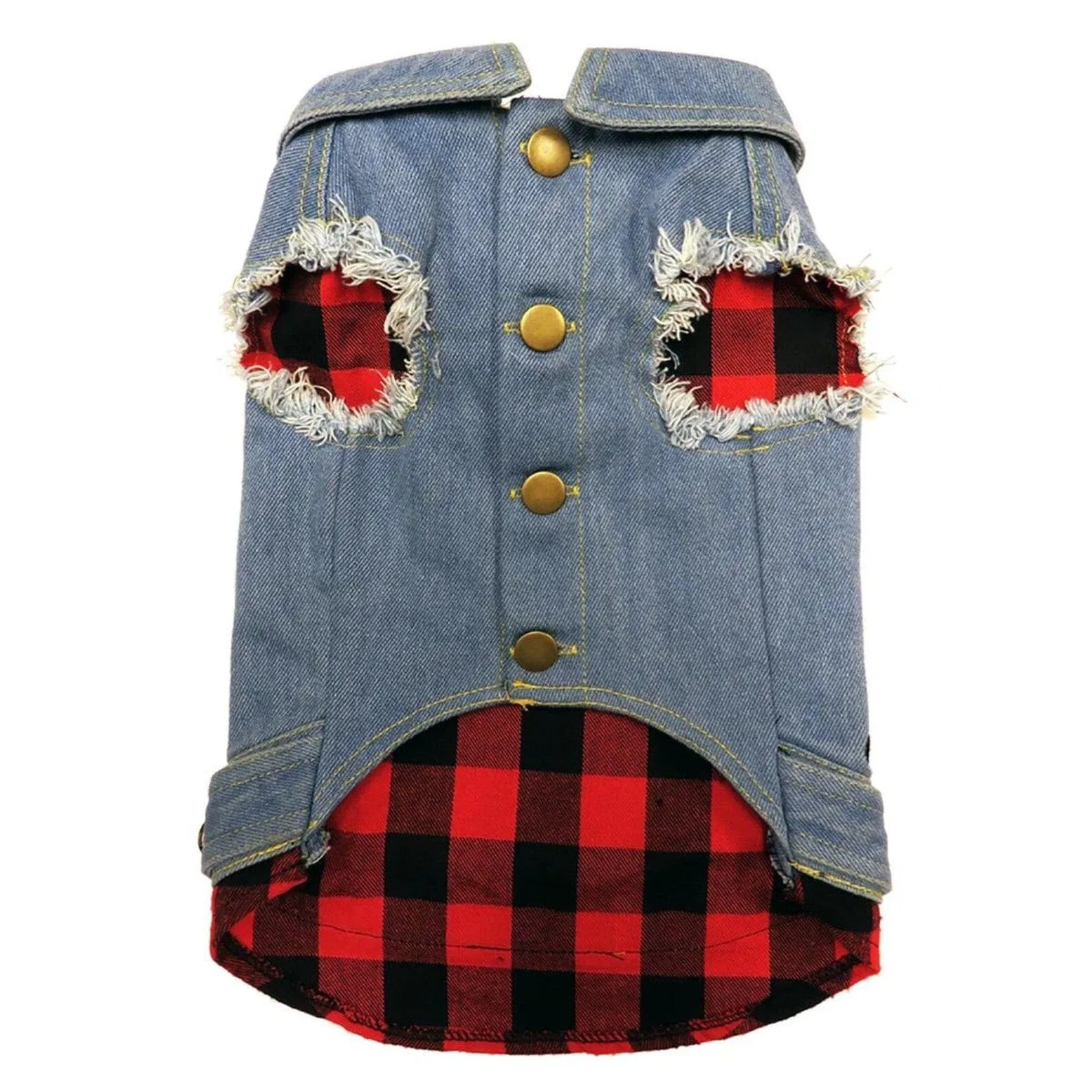 Designer Dog Coat- Denim Jacket (AC/DC)