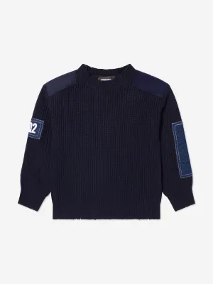 Dsquared2 Boys Arm Badge Knited Jumper