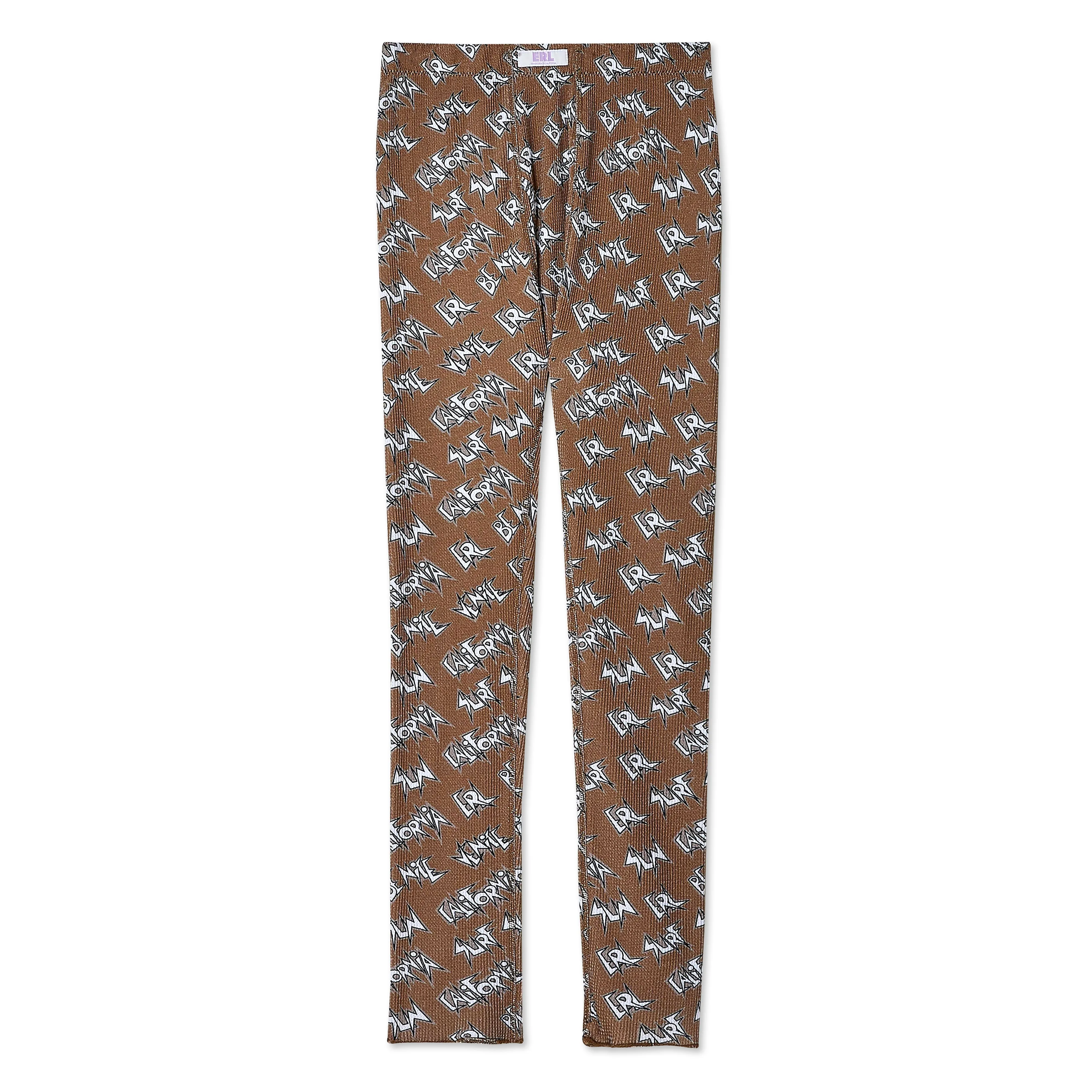 ERL - Men's Printed Waffle Long Johns - (Brown)