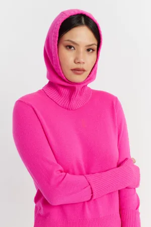 Fuchsia Wool-Cashmere Balaclava