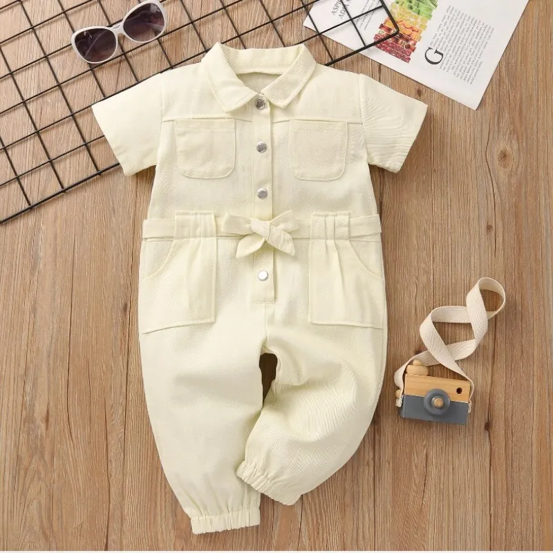 Girl Romper Jean  Overall