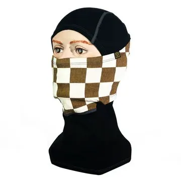 Goldtop Merino Wool Balaclava - Gold & White