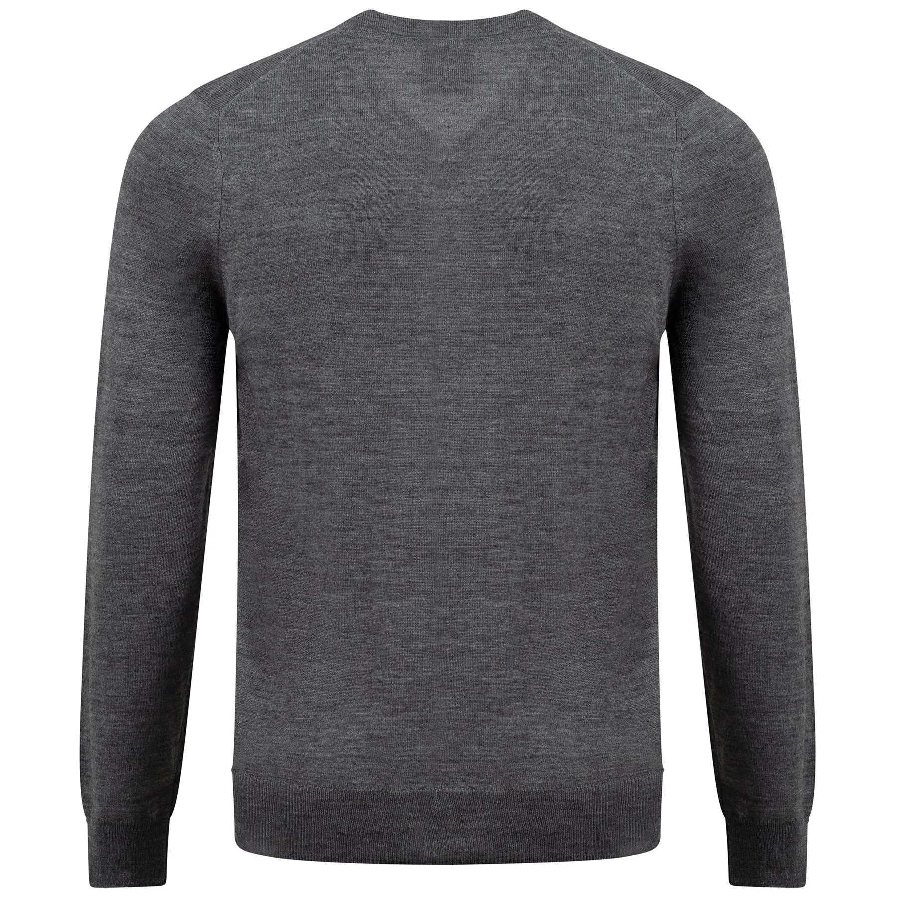 Golf V Neck Pullover Mid Grey Marl - AW23