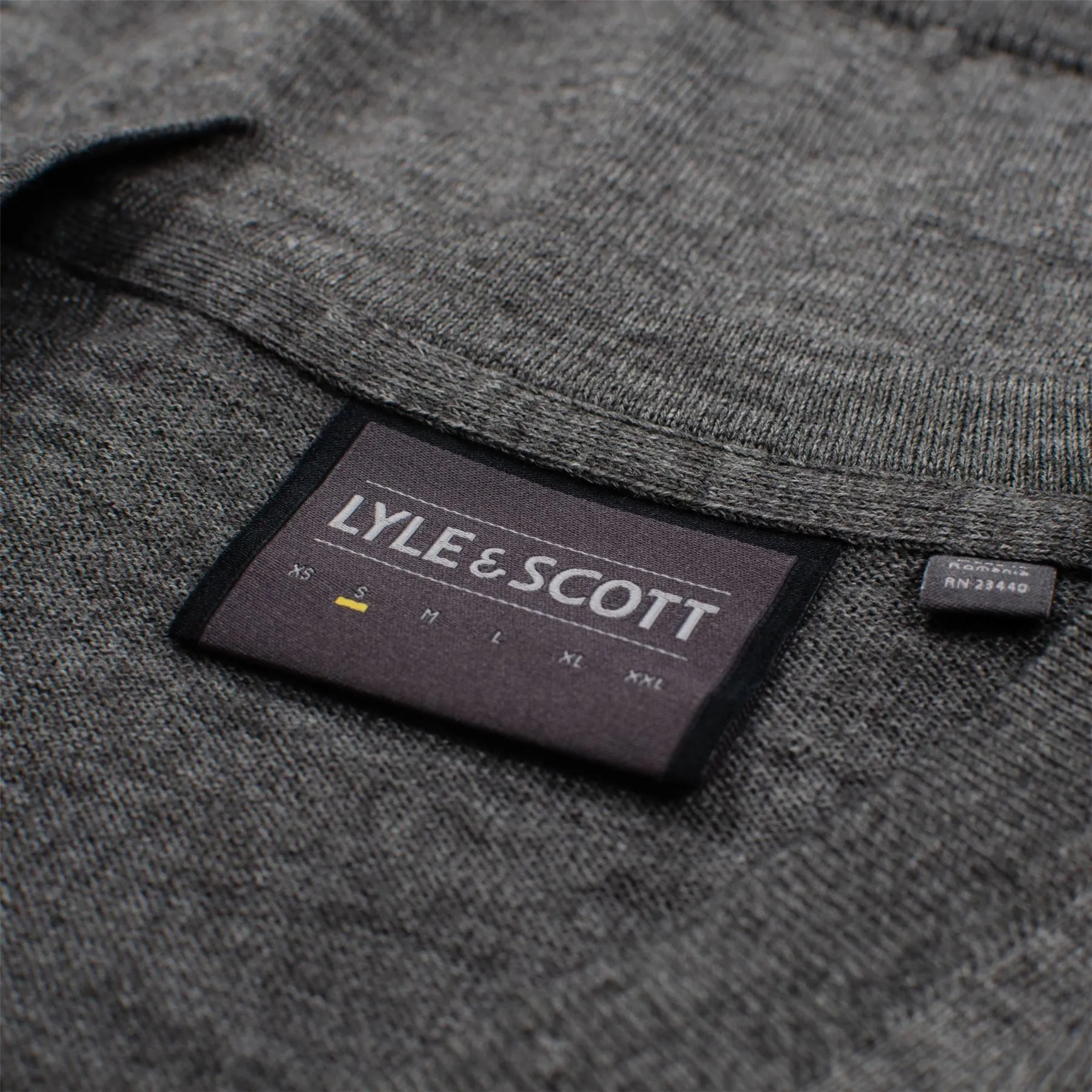 Golf V Neck Pullover Mid Grey Marl - AW23