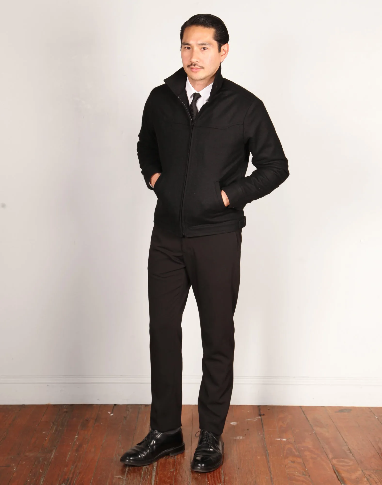 GRAND WORK JACKET // BLACK WOOL Men's Jacket By Robert James