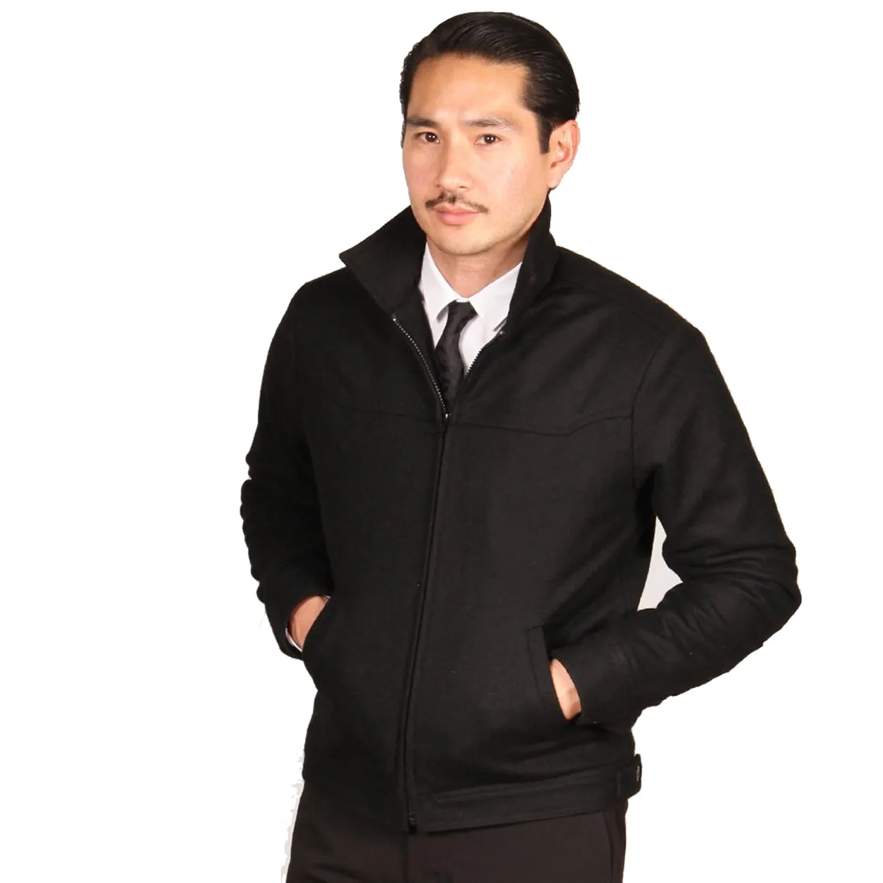 GRAND WORK JACKET // BLACK WOOL Men's Jacket By Robert James