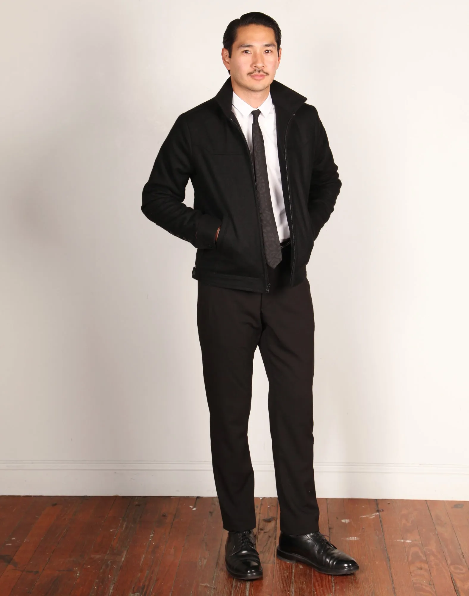 GRAND WORK JACKET // BLACK WOOL Men's Jacket By Robert James