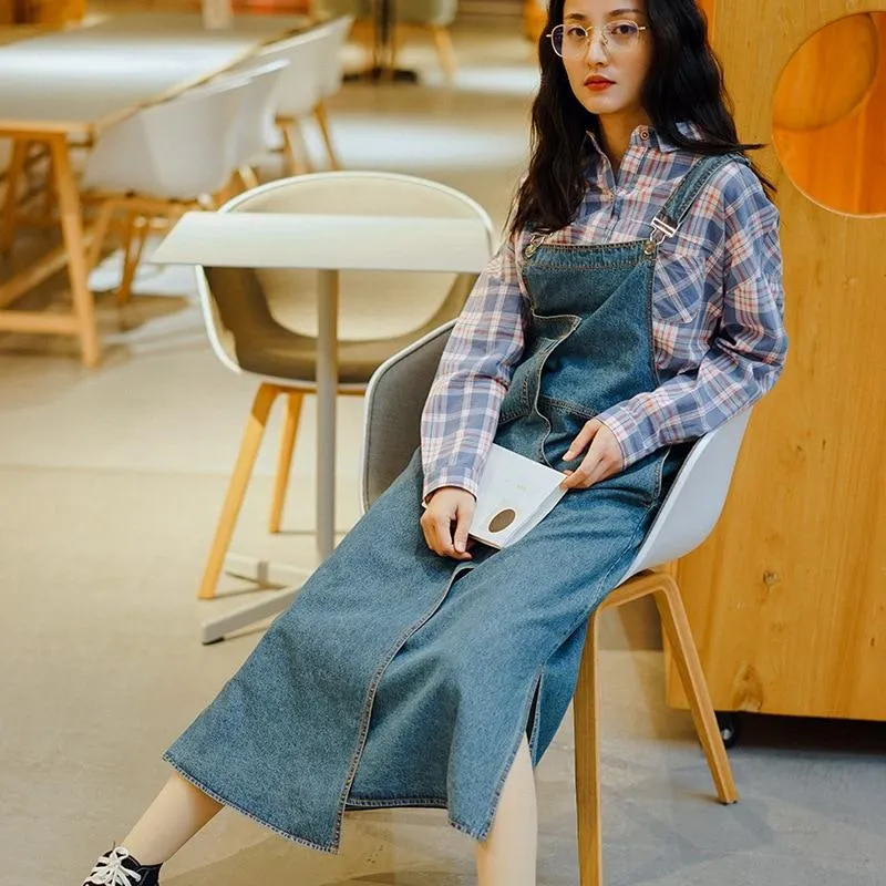 Grunge Aesthetics Loose Denim Dress