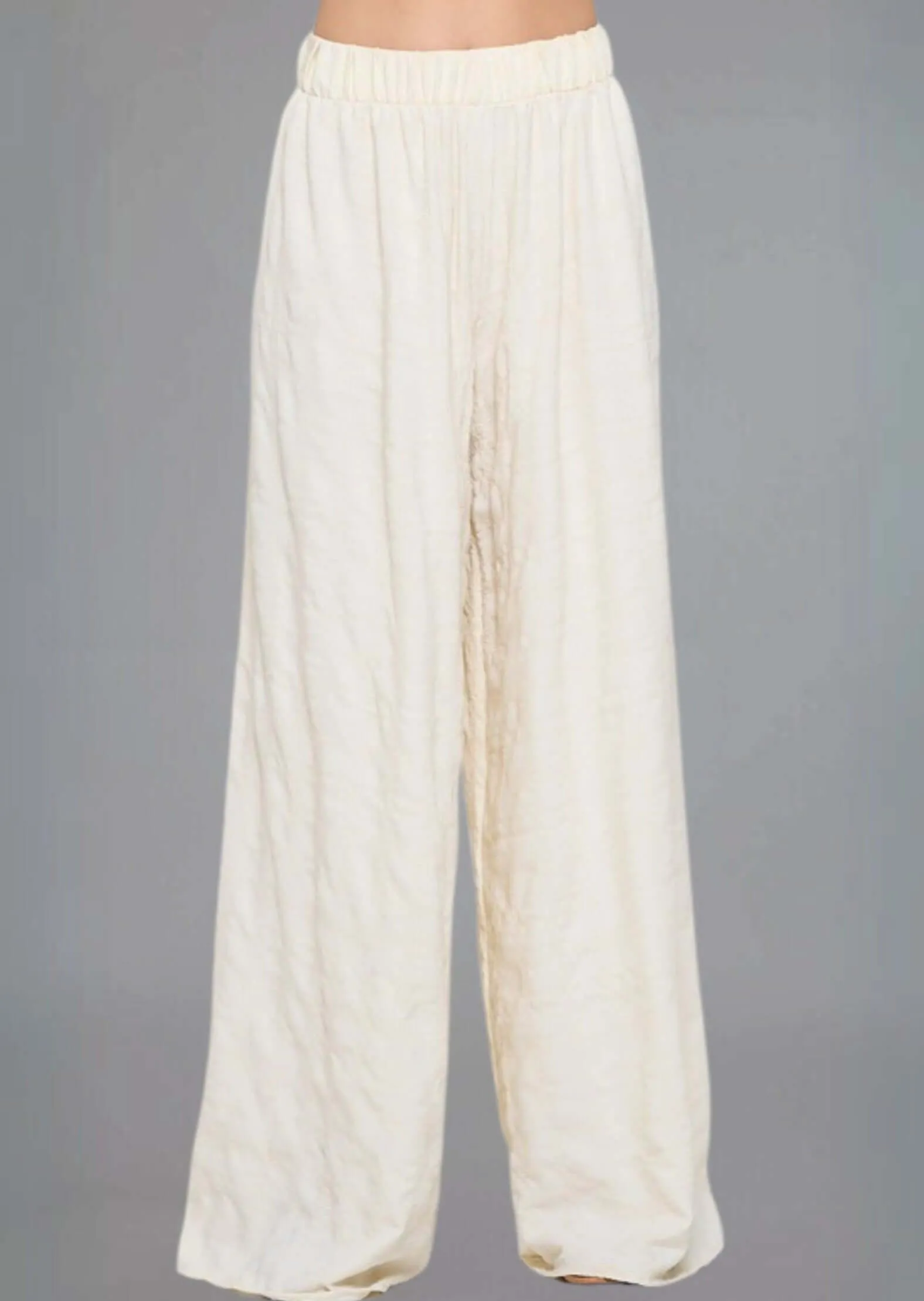 Hamptons Textured Palazzo Pants Made in USA