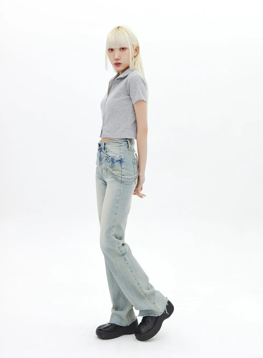 High Waist Bootcut Jeans BA320