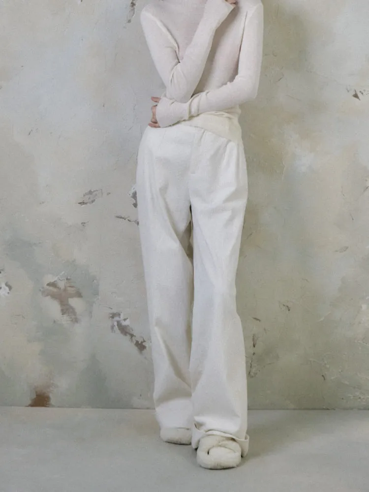 High waist straight wide leg pants【s0000005552】