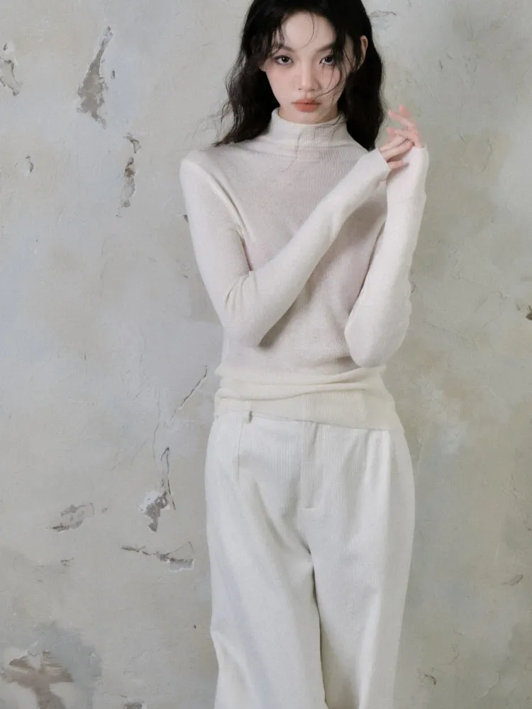 High waist straight wide leg pants【s0000005552】