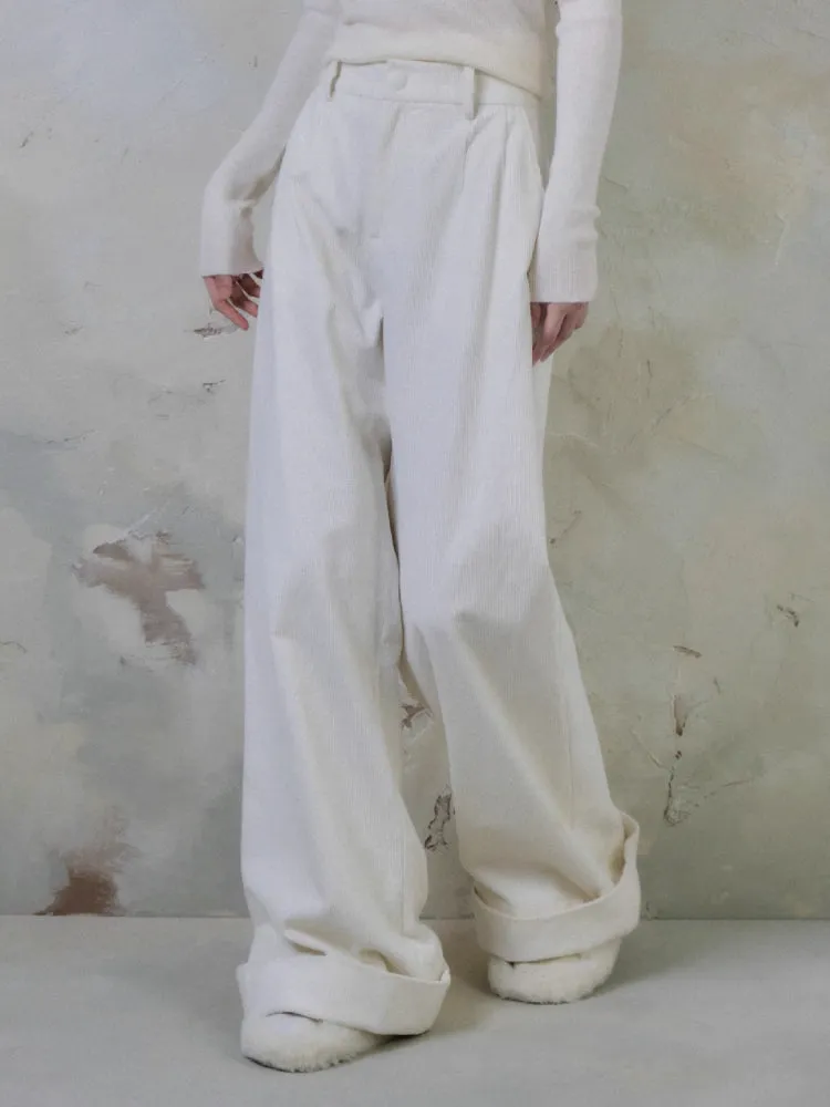 High waist straight wide leg pants【s0000005552】