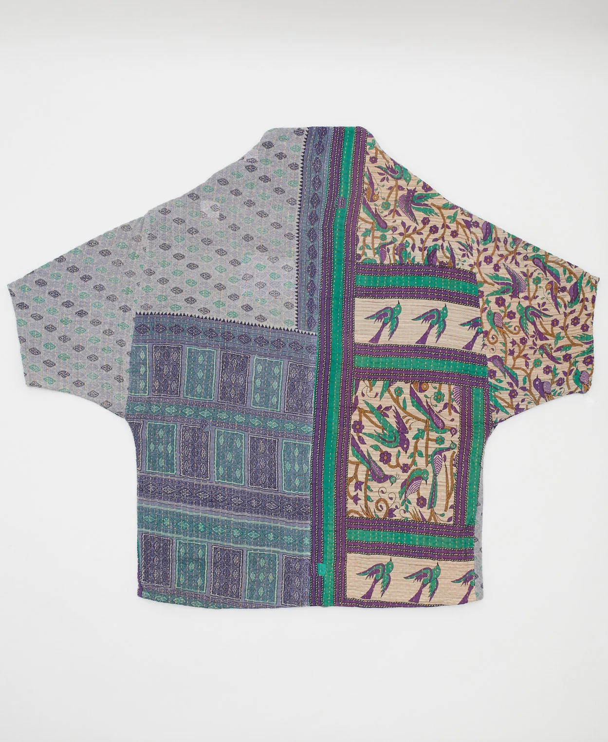 Kantha Cocoon Quilted Jacket - No. 230513 - Medium