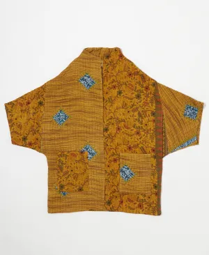 Kantha Cocoon Quilted Jacket - No. 240610 - Small