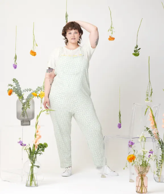 Known Supply - Rhythm Adjustable Overall | Mint Floral