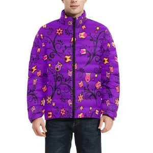 Lolipop Star Men's Stand Collar Padded Jacket