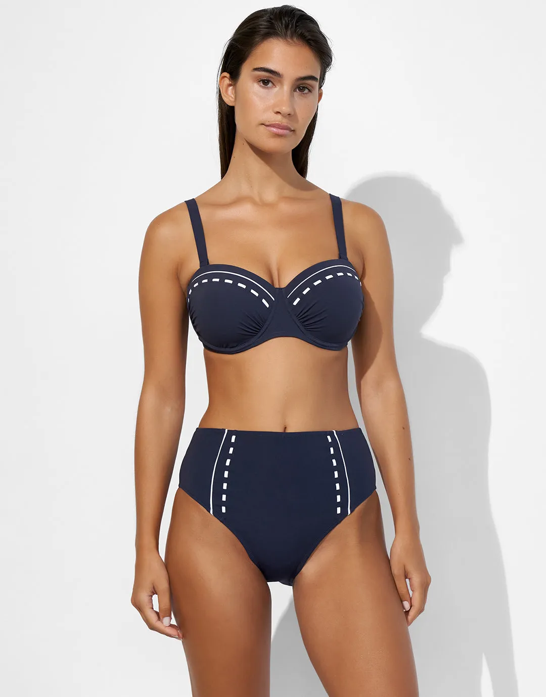 Marine Mindset High Waist Bikini Pant - Skipper Blue