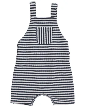 Me & Henry Blue & White Stripe Shortie Overall