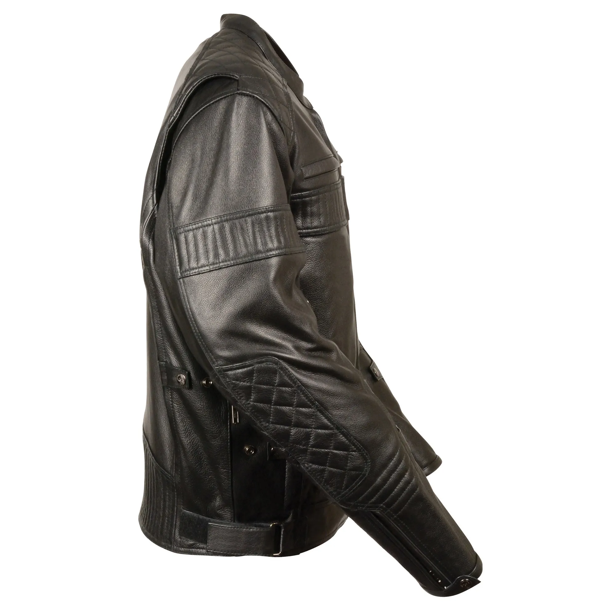 Men's Quilted Pattern Triple Vent Scooter Jacket