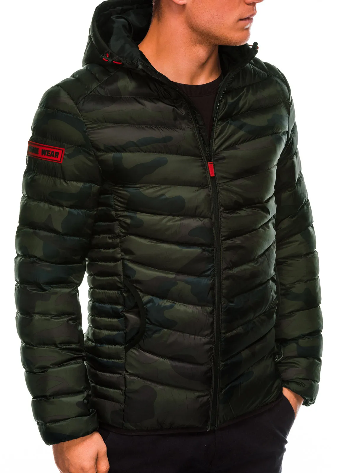 Men's quilted transition jacket Will camouflage