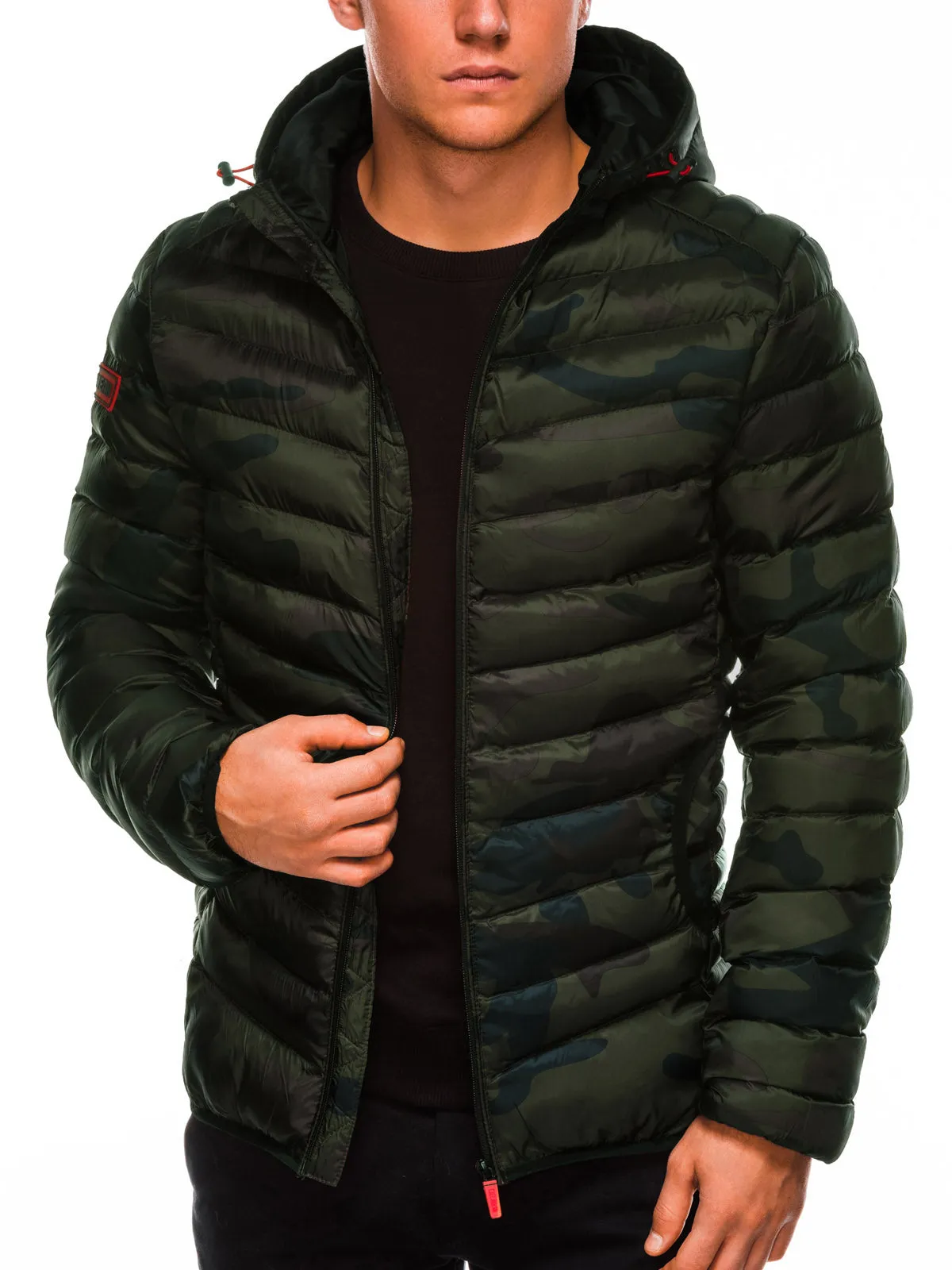 Men's quilted transition jacket Will camouflage