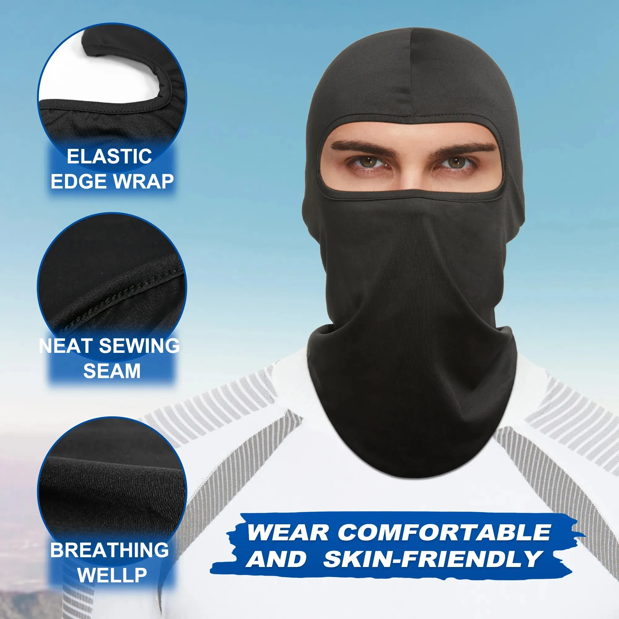 Motorcycle Mask Cycling Balaclava Full Cover Face Mask Hat Balaclava Quick Dry Lycra Ski Neck Summer Sun Ultra UV Protection