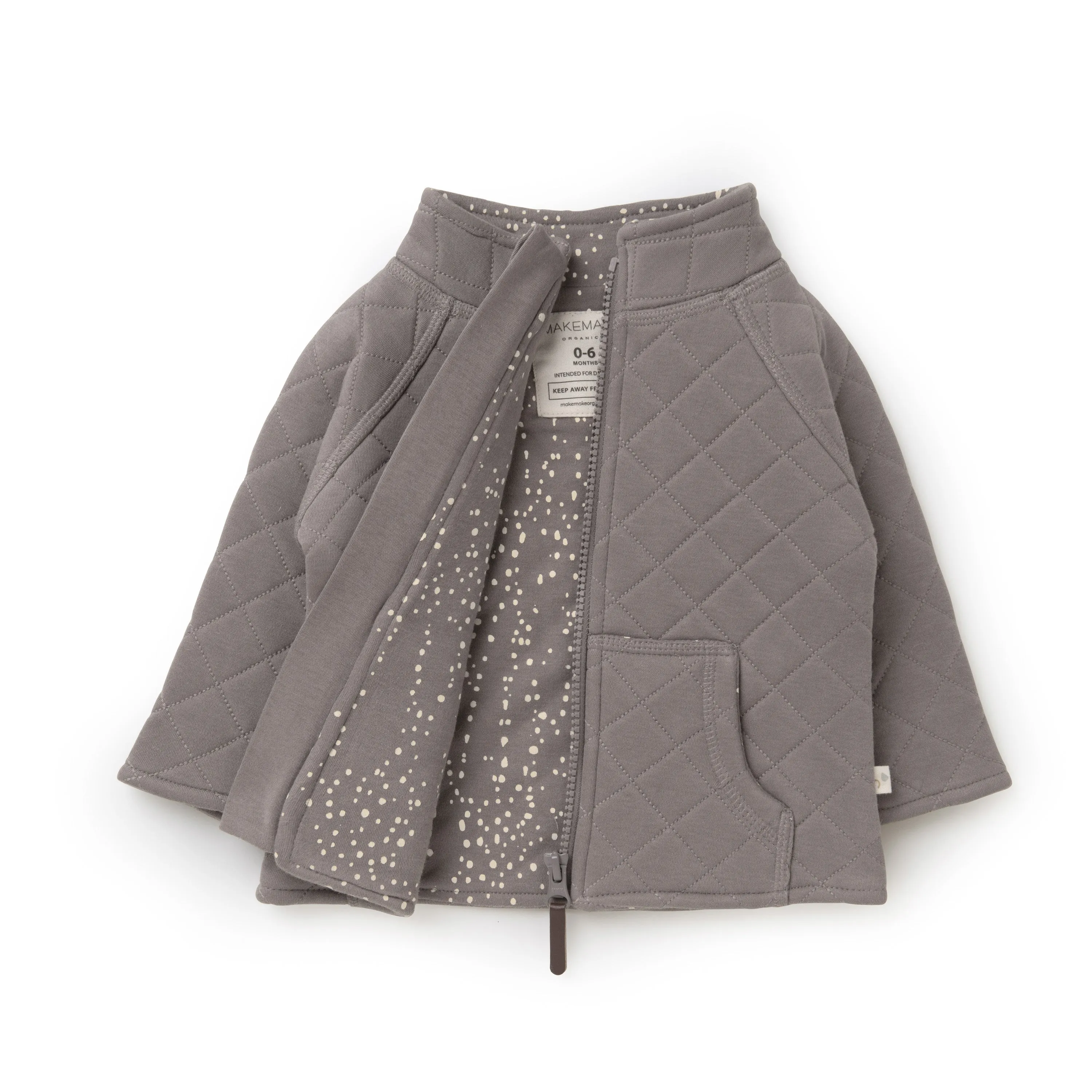 Organic Kids Merino Wool Zip Jacket - Truffle