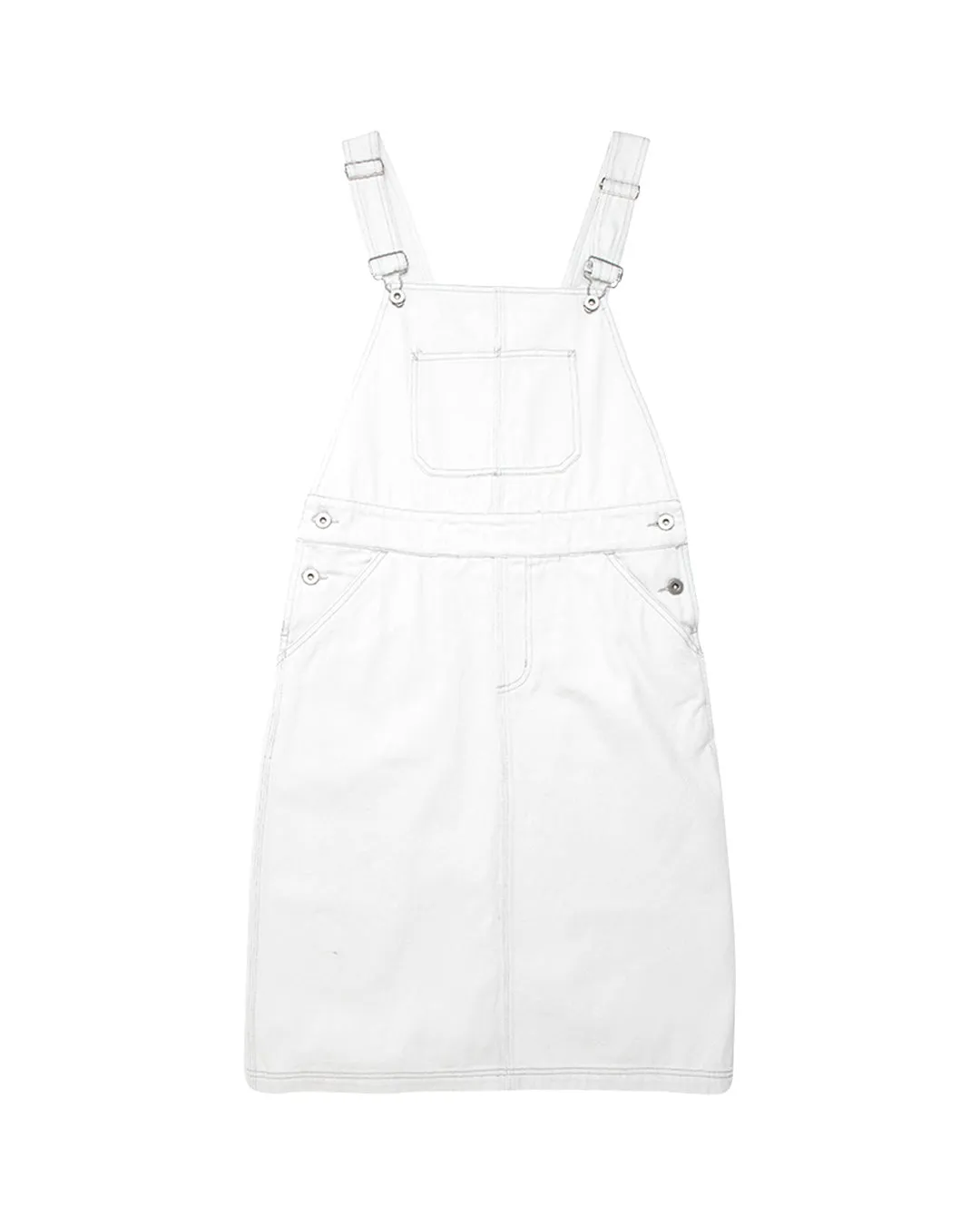 Overall Dress (Relaxed Fit) - Bleached White