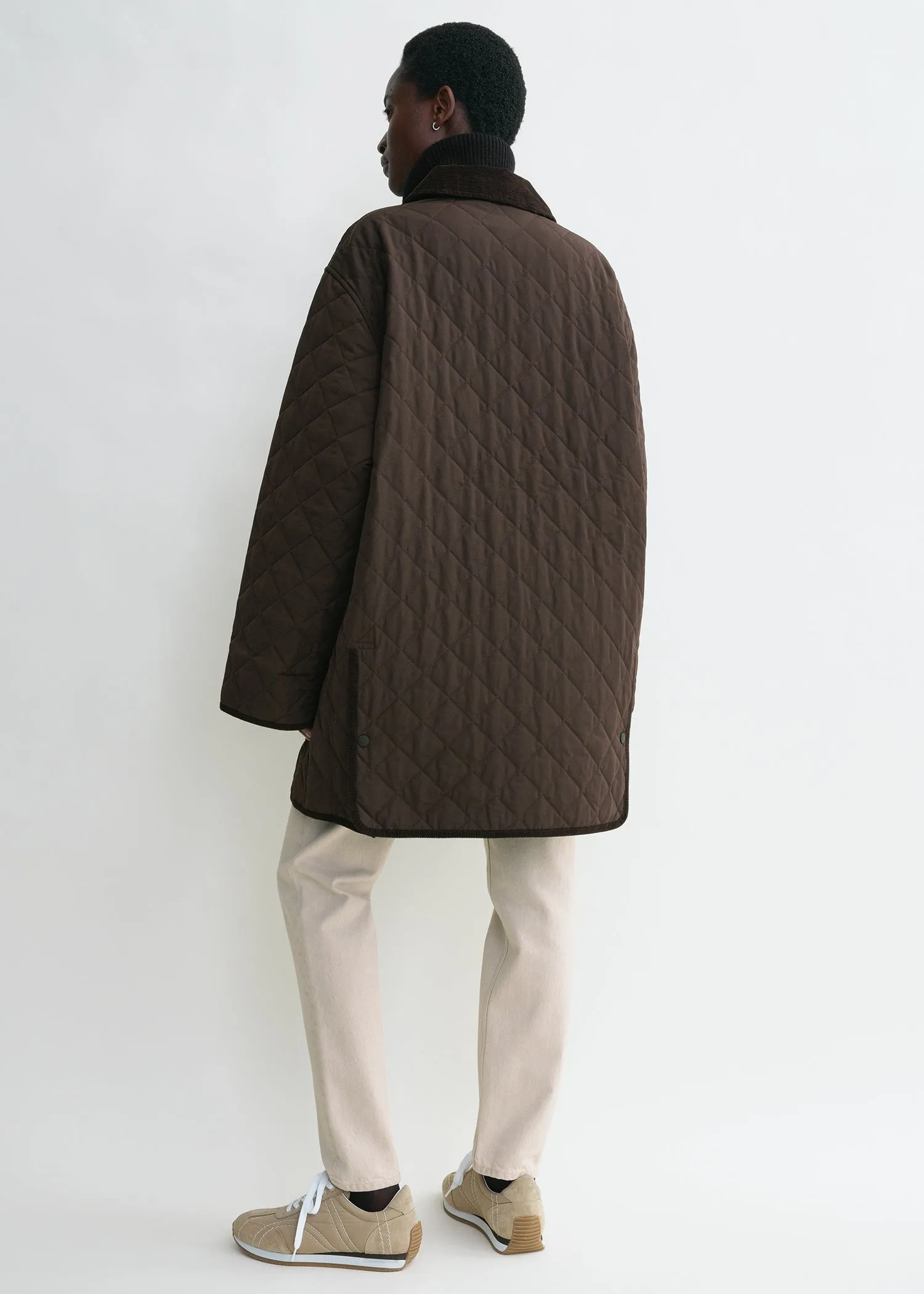 Quilted barn jacket espresso